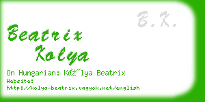 beatrix kolya business card